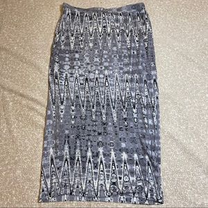 Gray Patterned Skirt
